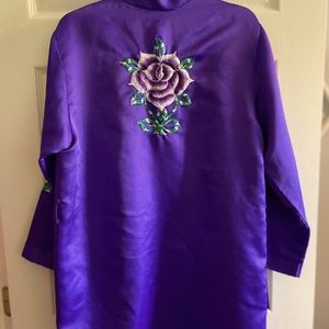 Vintage purple satin robe. Open closure. One size.